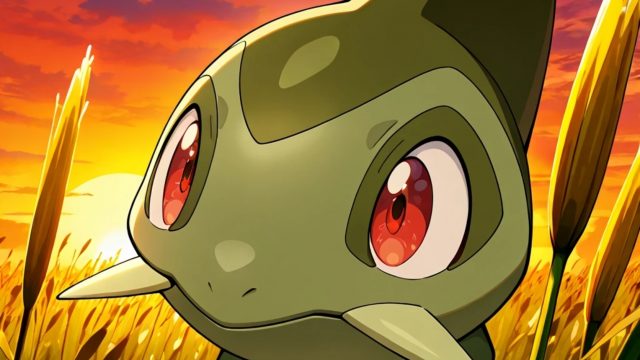 Axew in a Golden Field Wallpaper
