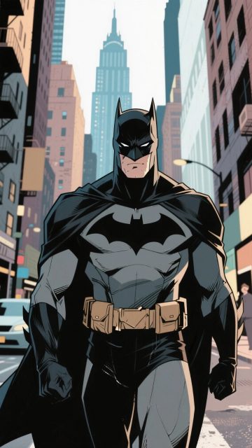 Classic Batman in the City Wallpaper