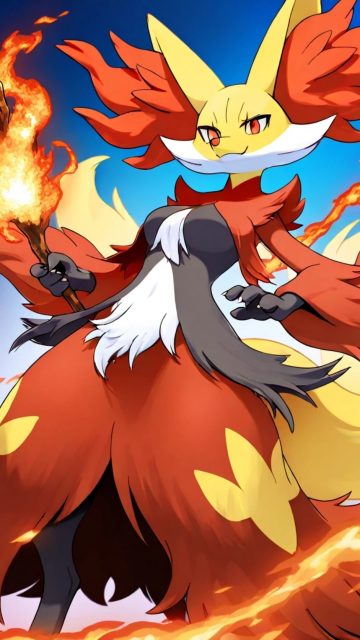 Delphox Flame Mage Wallpaper