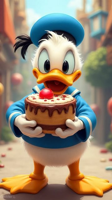 Donald Duck Birthday Cake Wallpaper