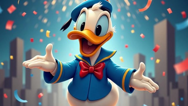 Donald Duck City Celebration Wallpaper