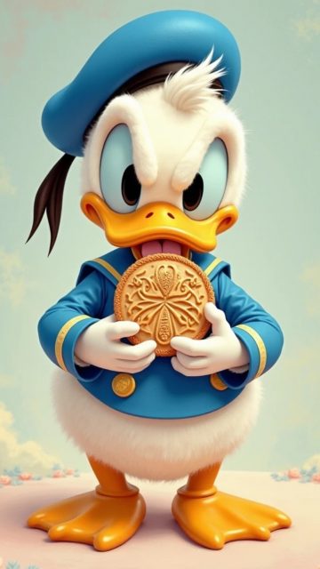 Donald Duck Cookie Portrait Wallpaper