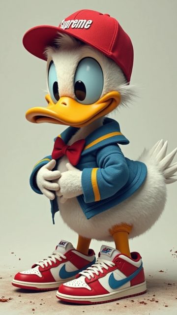 Donald Duck Streetwear Cartoon Wallpaper