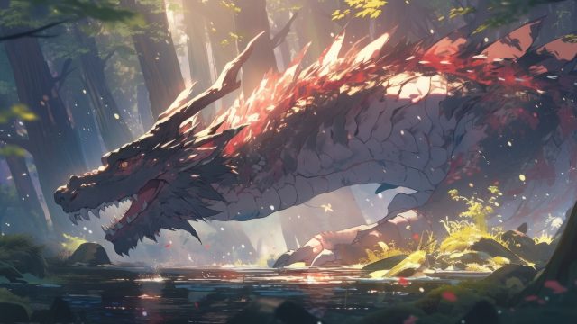 Ancient Forest Colossus Dragon Wallpaper