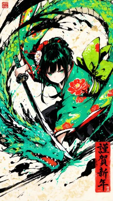 Emerald Spirit Dragon Anime Wallpaper