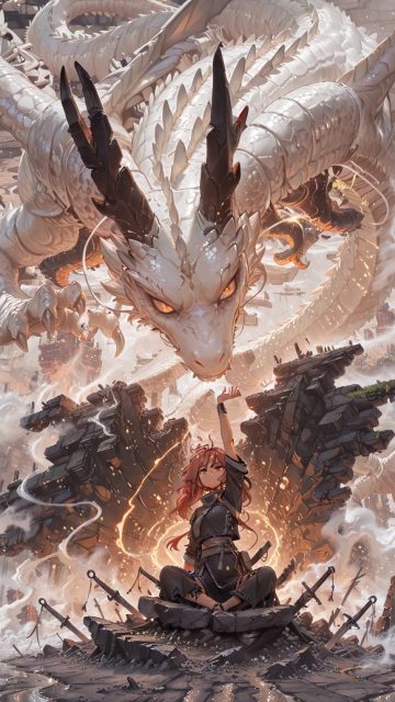 Celestial White Emperor Dragon Wallpaper