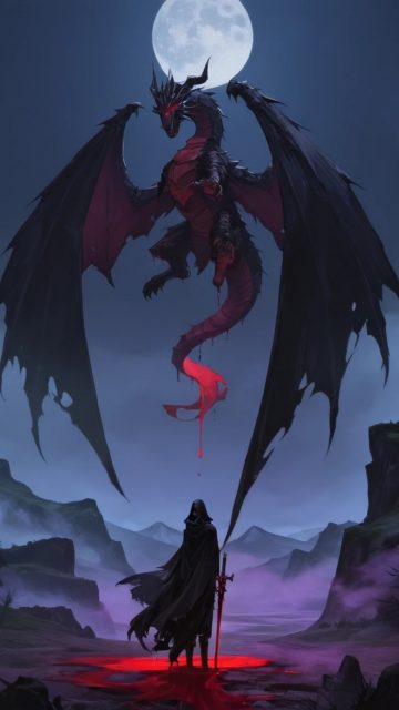 Eclipse Dark Lord Dragon Wallpaper