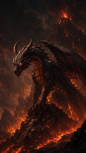 Inferno Horn Guardian Dragon Wallpaper