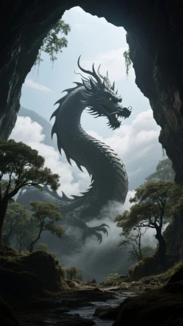Mist Valley Serpent Dragon Wallpaper