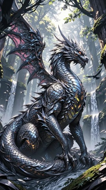 Mystic Forest Guardian Dragon Wallpaper