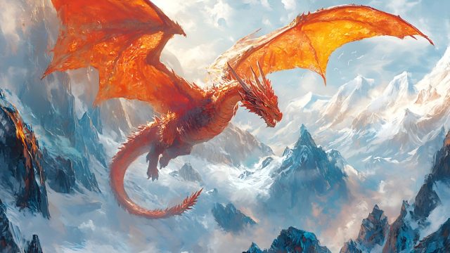 Volcanic Skyflight Dragon Wallpaper