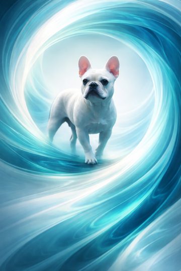 French Bulldog Spiral Wave Portal Surreal Motion Wallpaper