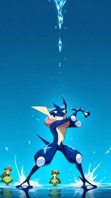 Greninja Water Battle Wallpaper