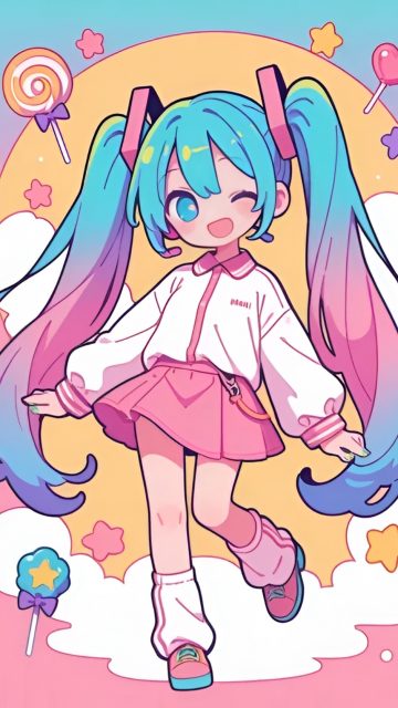 Hatsune Miku Candy Pop Dream Wallpaper