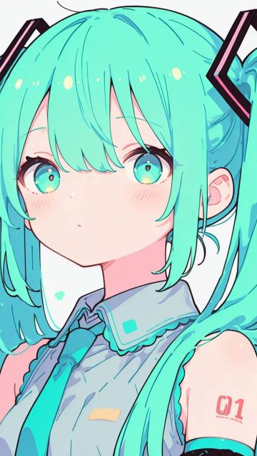 Hatsune Miku Clean Anime Portrait Wallpaper