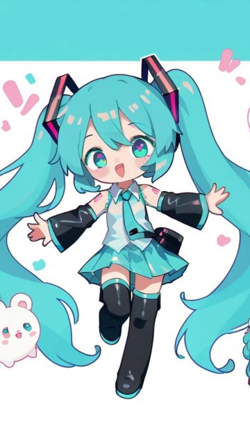 Hatsune Miku Kawaii Heart Parade Wallpaper