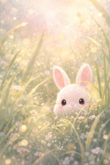 Hidden Bunny in Dreamy Grass