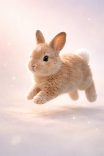 Jumping Bunny Minimal Scene