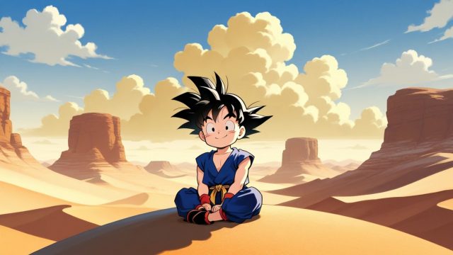 Kid Son Goku Desert Sky Wallpaper