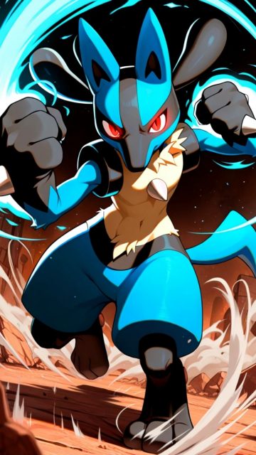 Lucario Ready for Battle Wallpaper