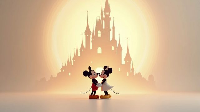 Mickey Mouse Castle Silhouette Wallpaper