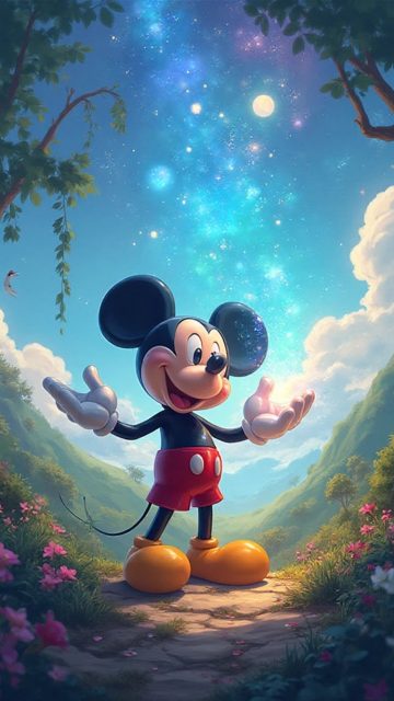 Mickey Mouse Cosmic Fantasy Wallpaper