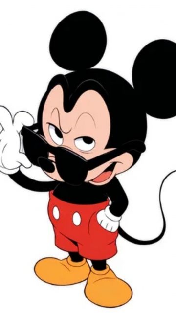 Mickey Mouse Playful Expression Wallpaper