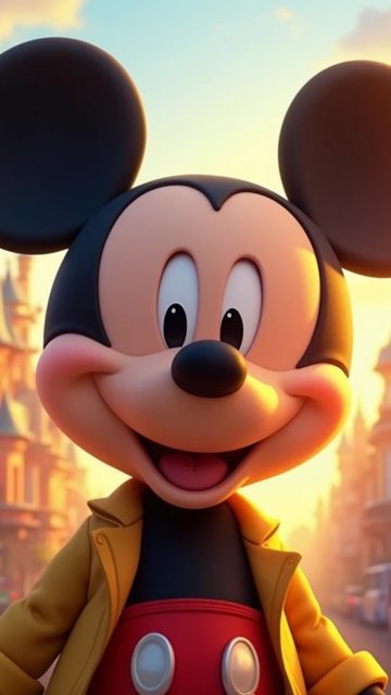 Mickey Mouse Sunset Smile Wallpaper