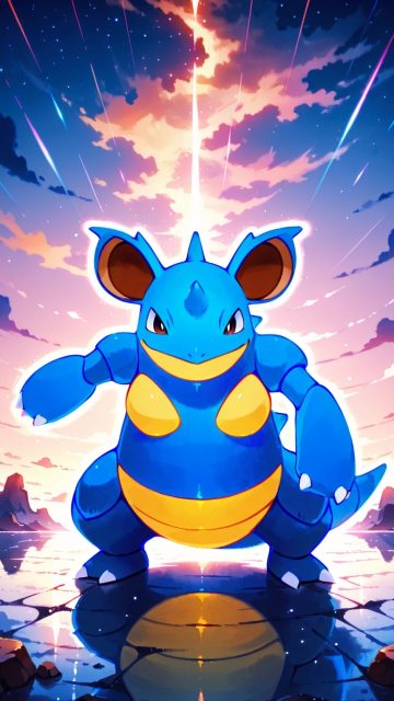 Nidoqueen Beneath a Radiant Sky Wallpaper