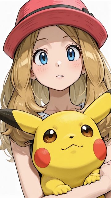 Pikachu and Serena Wallpaper