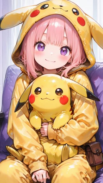 Pikachu Kigurumi Girl Wallpaper
