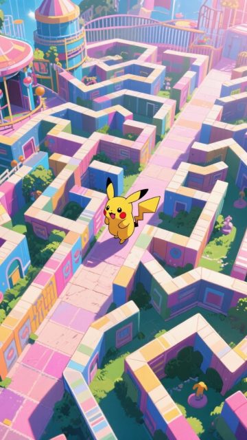Pikachu Maze Adventure Wallpaper