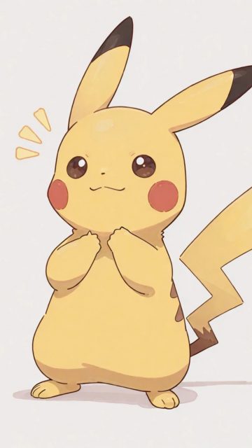 Minimal Pikachu Character Wallpaper