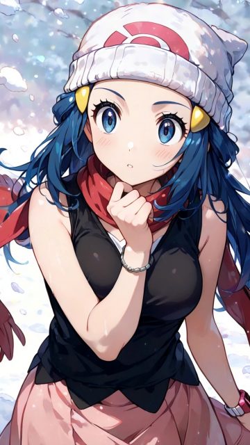 Dawn in Gentle Snowfall Wallpaper