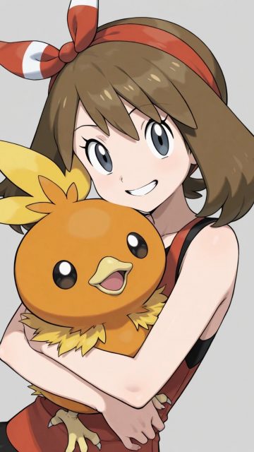 May and Torchic Wallpaper
