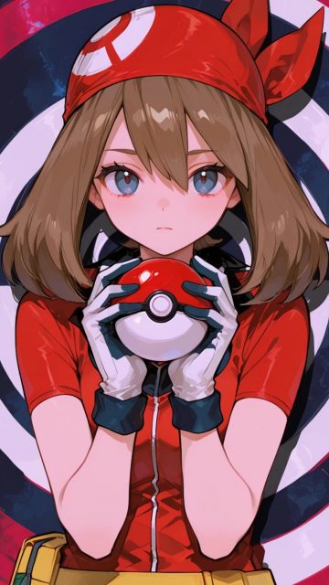 May Holding a Pokeball Wallpaper