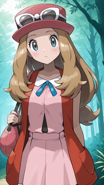 Serena on a Forest Path Wallpaper
