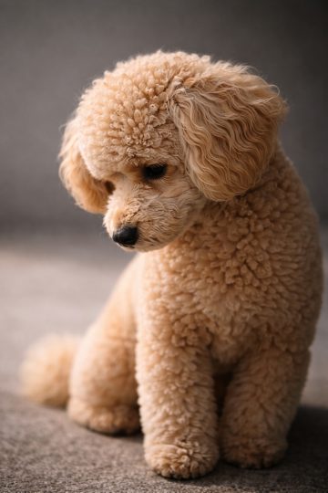 Poodle Close-Up Soft Shadow Intimate Portrait Wallpaper