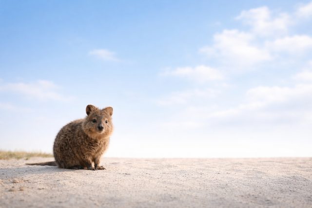 Quokka Wide Minimal Sky Landscape Wallpaper