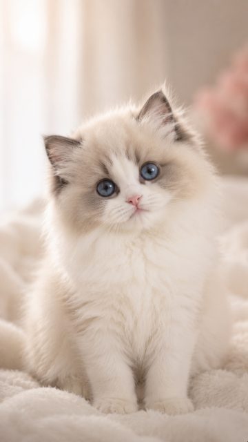 Tiny Ragdoll Kitten Portrait Wallpaper