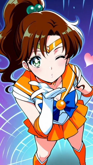 Sailor Jupiter Winking Smile Wallpaper