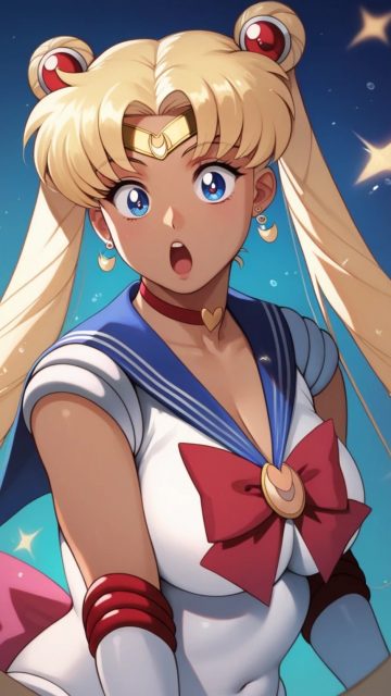 Sailor Moon Surprised Glance Wallpaper