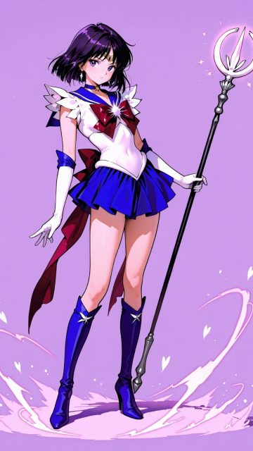 Sailor Saturn with Silence Glaive Wallpaper