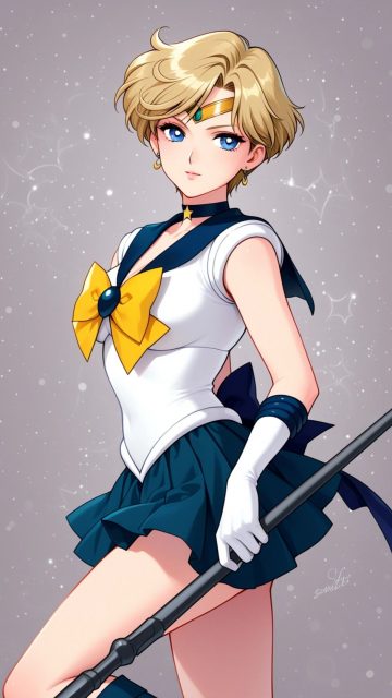 Sailor Uranus Guardian Stance Wallpaper