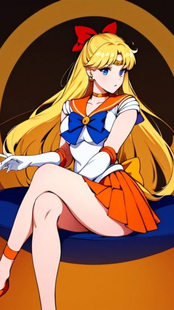 Sailor Venus Golden Seat Wallpaper