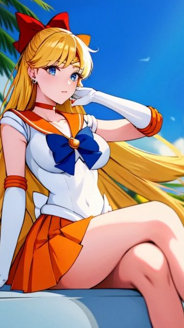 Sailor Venus in the Summer Breeze Wallpaper