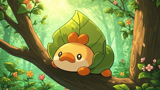 Sewaddle Beneath Forest Leaves Wallpaper