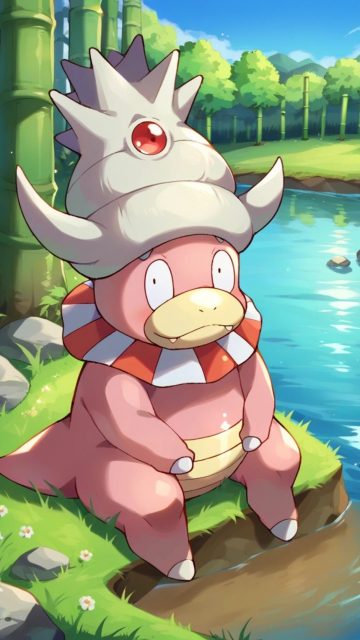 Slowking Riverside Guardian Wallpaper