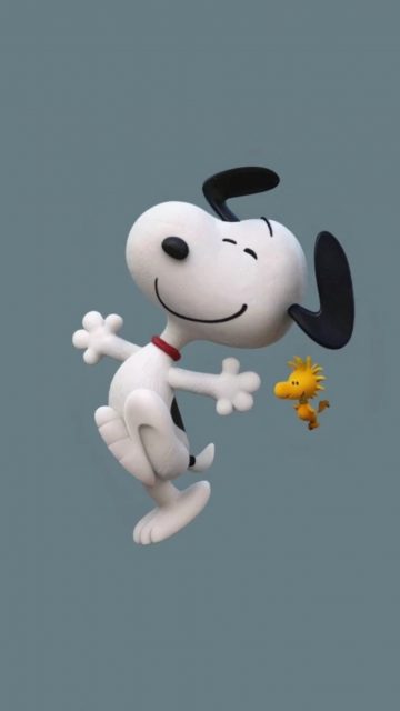 Floating Snoopy Minimal Sky Wallpaper