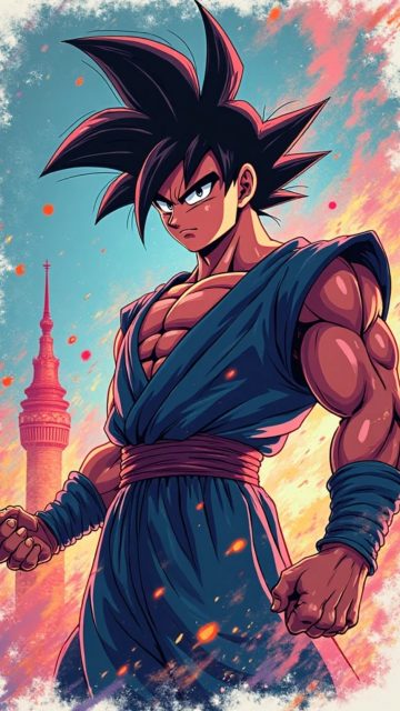 Classic Anime Son Goku Evening Wallpaper